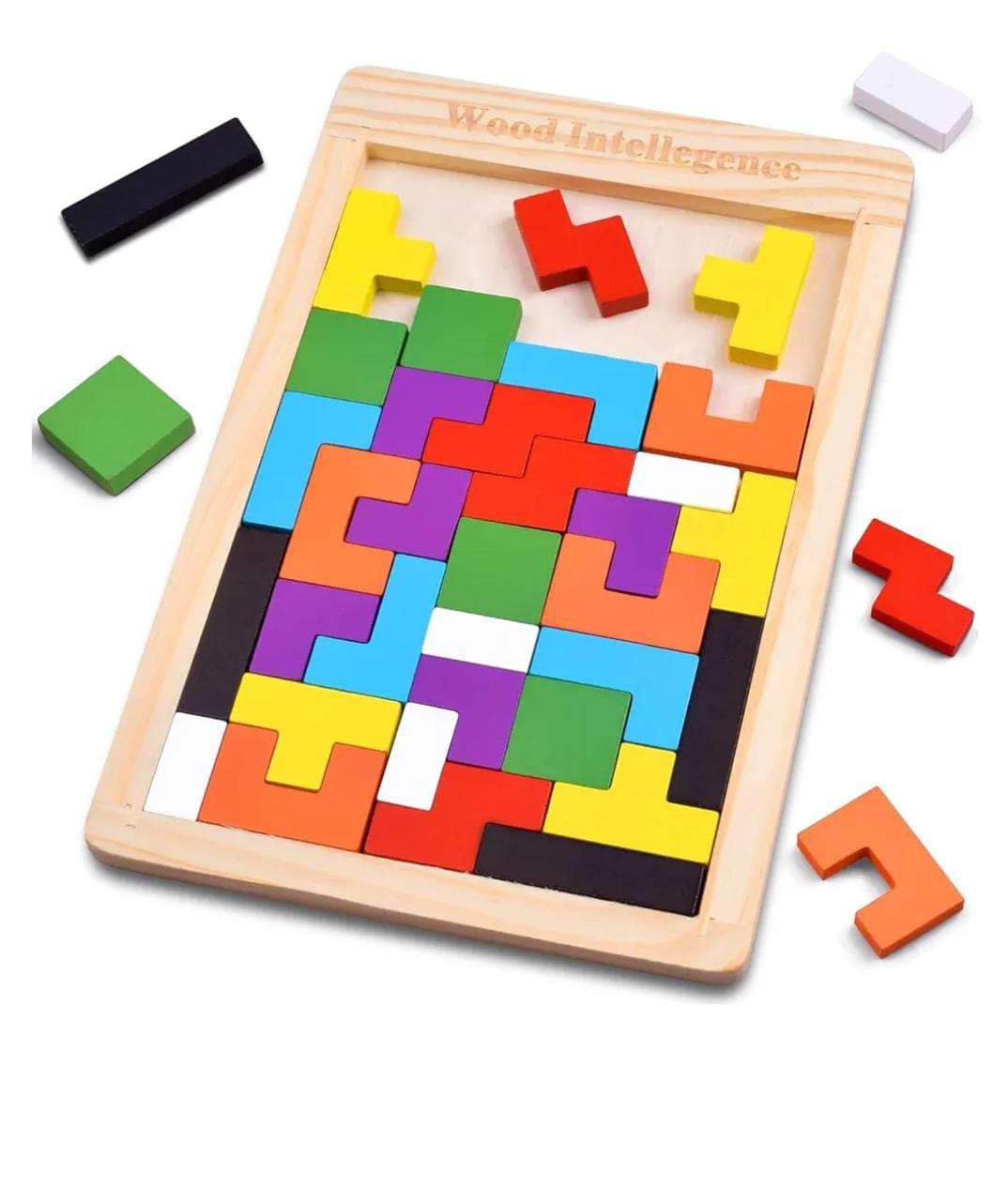 40 Pcs Wooden Russian Blocks Puzzle |
