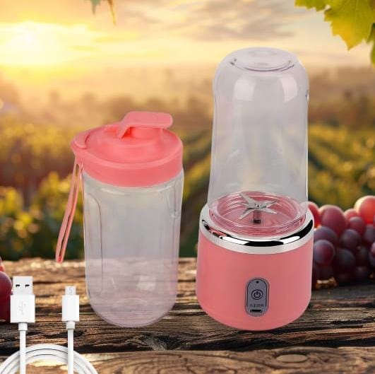 Portable Small Juicer Blender With Water Bottle/Cup (2 Pc Set)