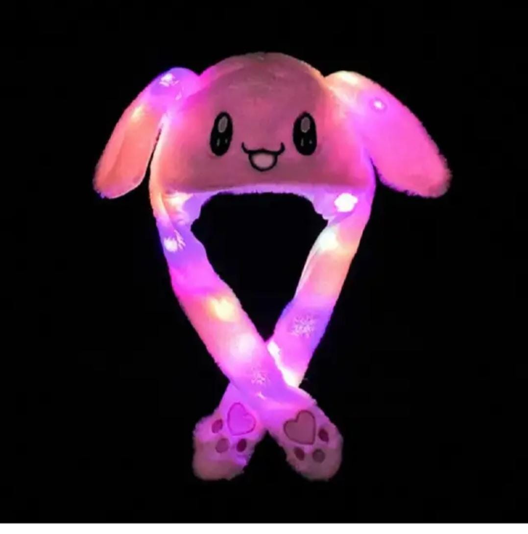 Rabbit Hat The Ears pop Hat Funny Bunny Solid Women Beanie