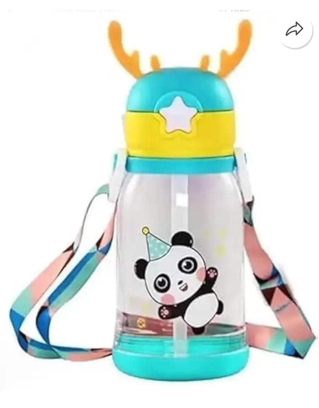Cute Cartoon Horn Shape Sipper Bottle For Kids