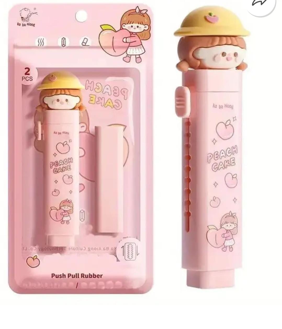 Fancy Kawaii Cutter Style Erasers with Clutch Mechanism for Kids  (Pack of 1)