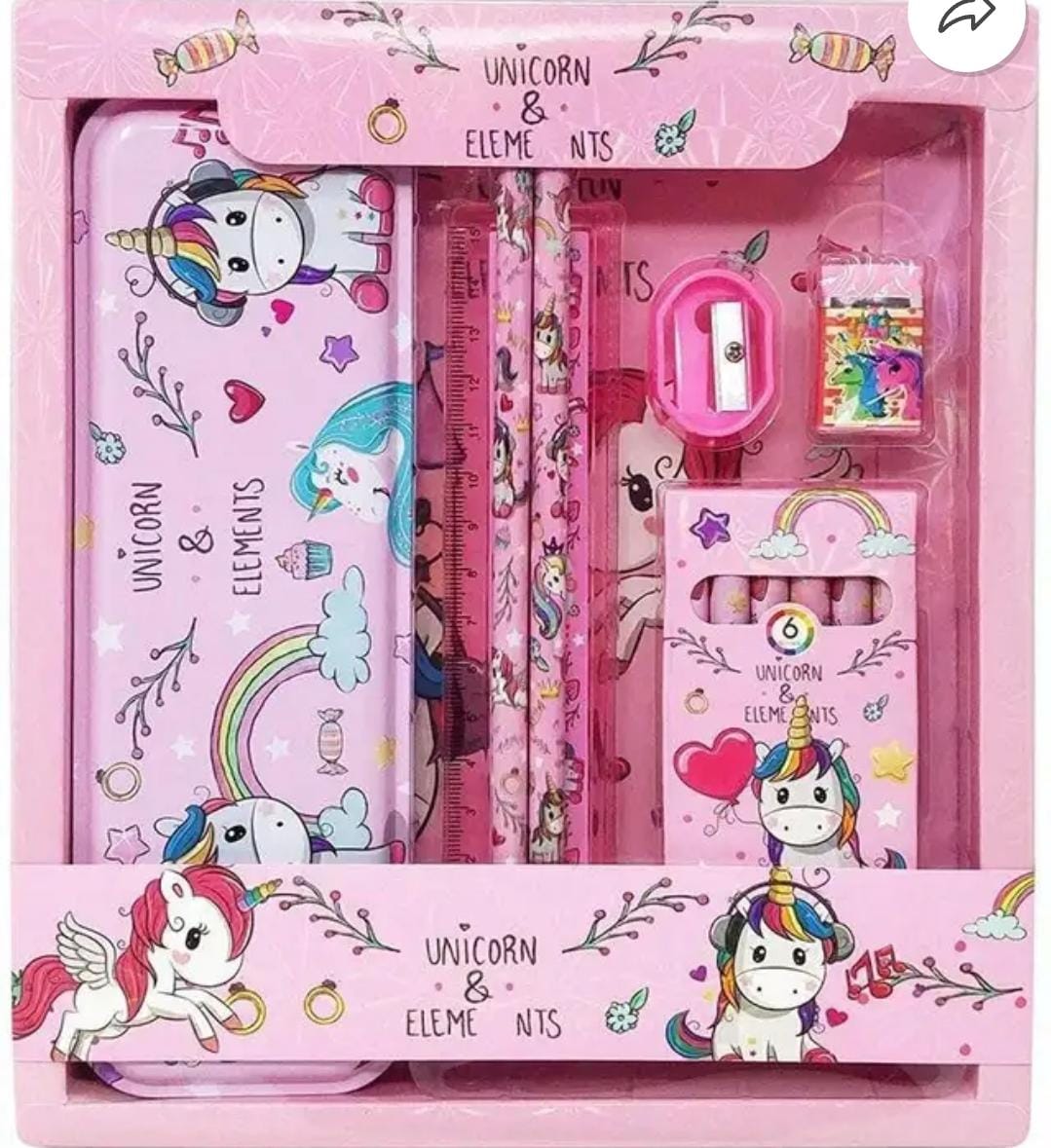 Unicorn & Mermaid Stationary Set For Kids Pencil (multicolor)